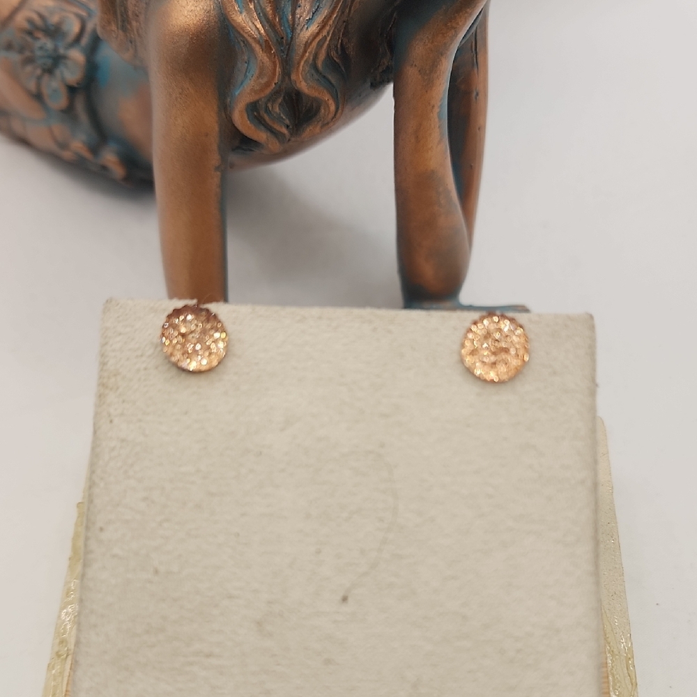 Elegant Gold Sparkle Stud Earrings